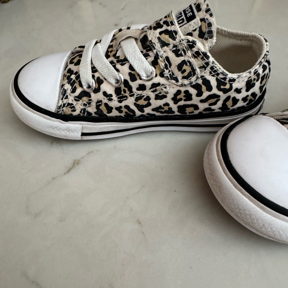 Converse All Star Leopard Girls Shoes Size 7 - Picture 4 of 11